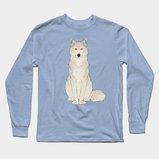 Arctic Wolf Long Sleeve T-Shirt by ZTheCrazed